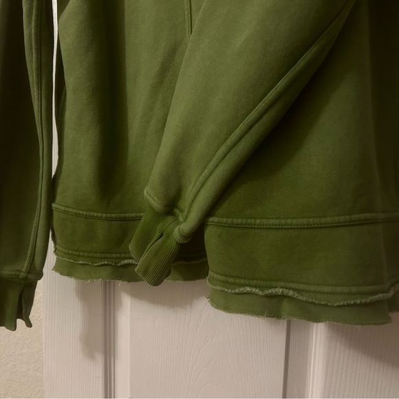 Free People Hooded Sweatshirt, Fabulous Green, Extra Small. $95 - Picture 10 of 10